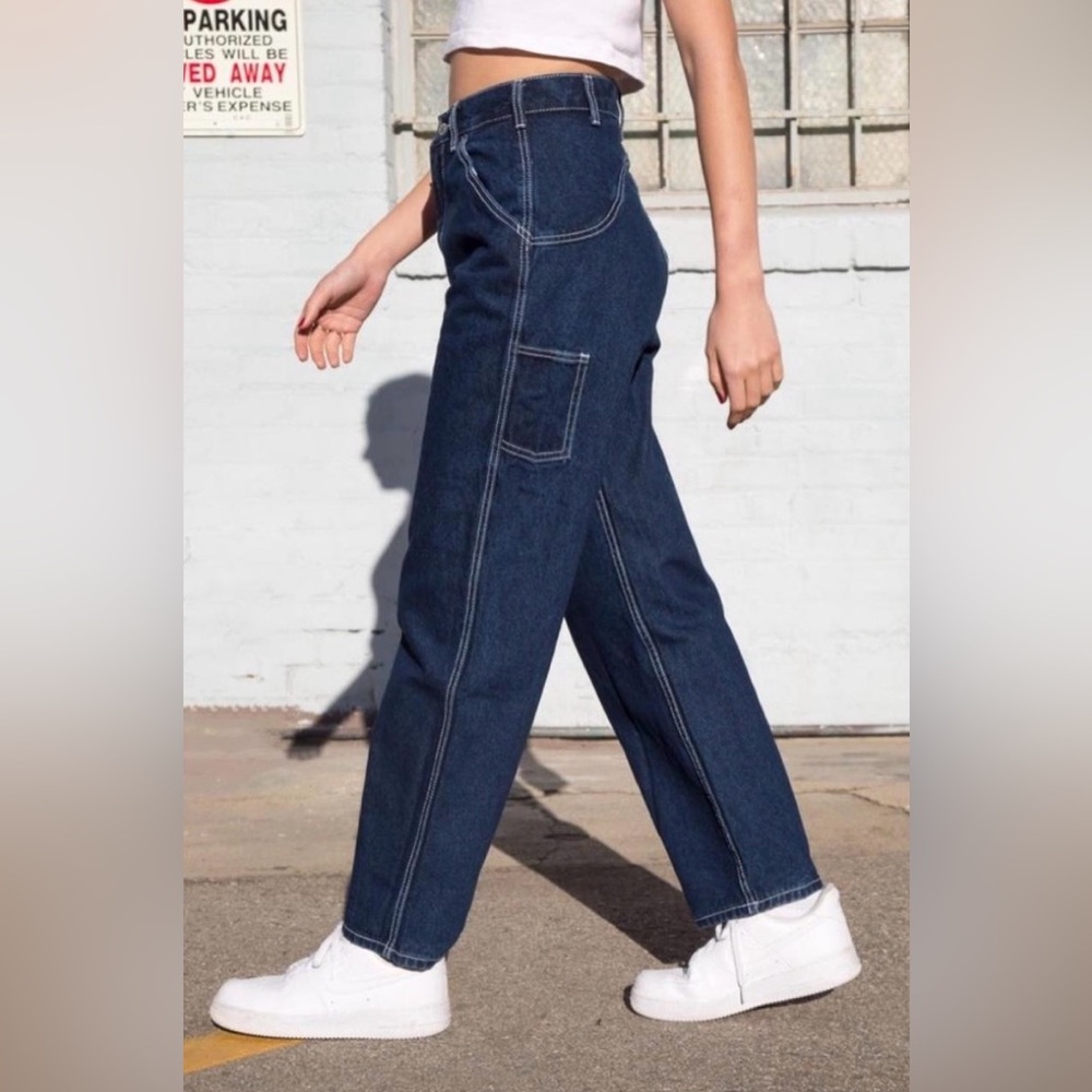 Brandy Melville Talia dark wash cargo pants